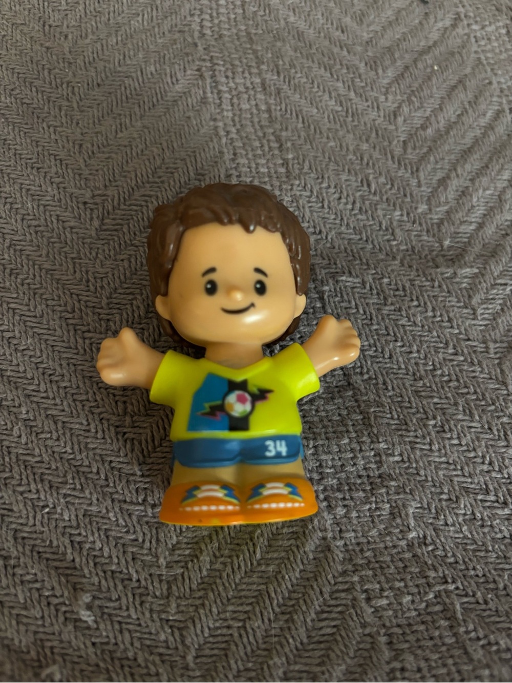 Yellow and Blue Kids Toy Figure - Soccer Design little people